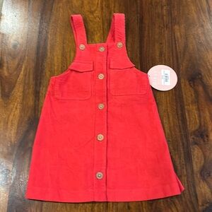 NWT Bisby Girls Size 4 Pippa Jumper, poppy/red corduroy